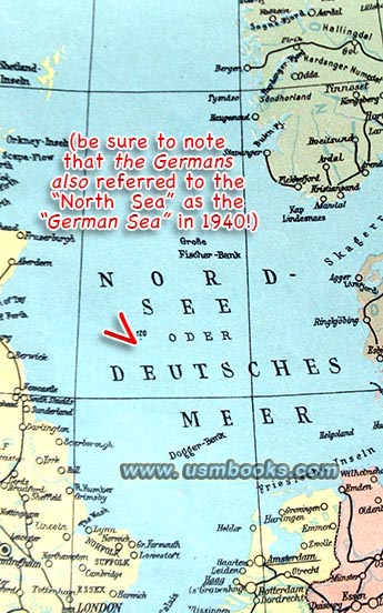 North Sea map, Deutsches Meer